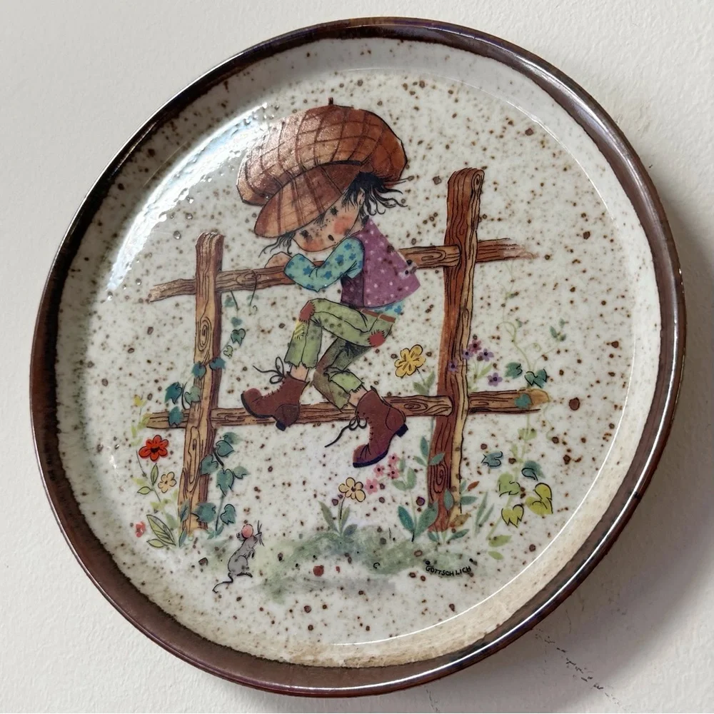 Vintage 70s Gisela Gottschlich Display Plate
